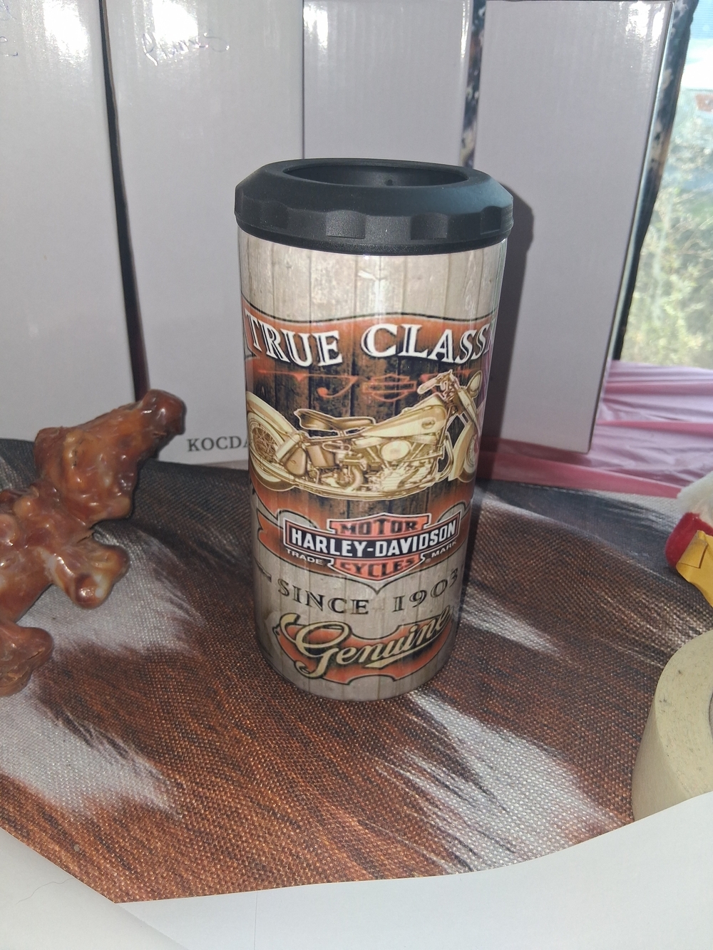 Harley-Davidson Brown and Black True Classic Insulated Travel Mug